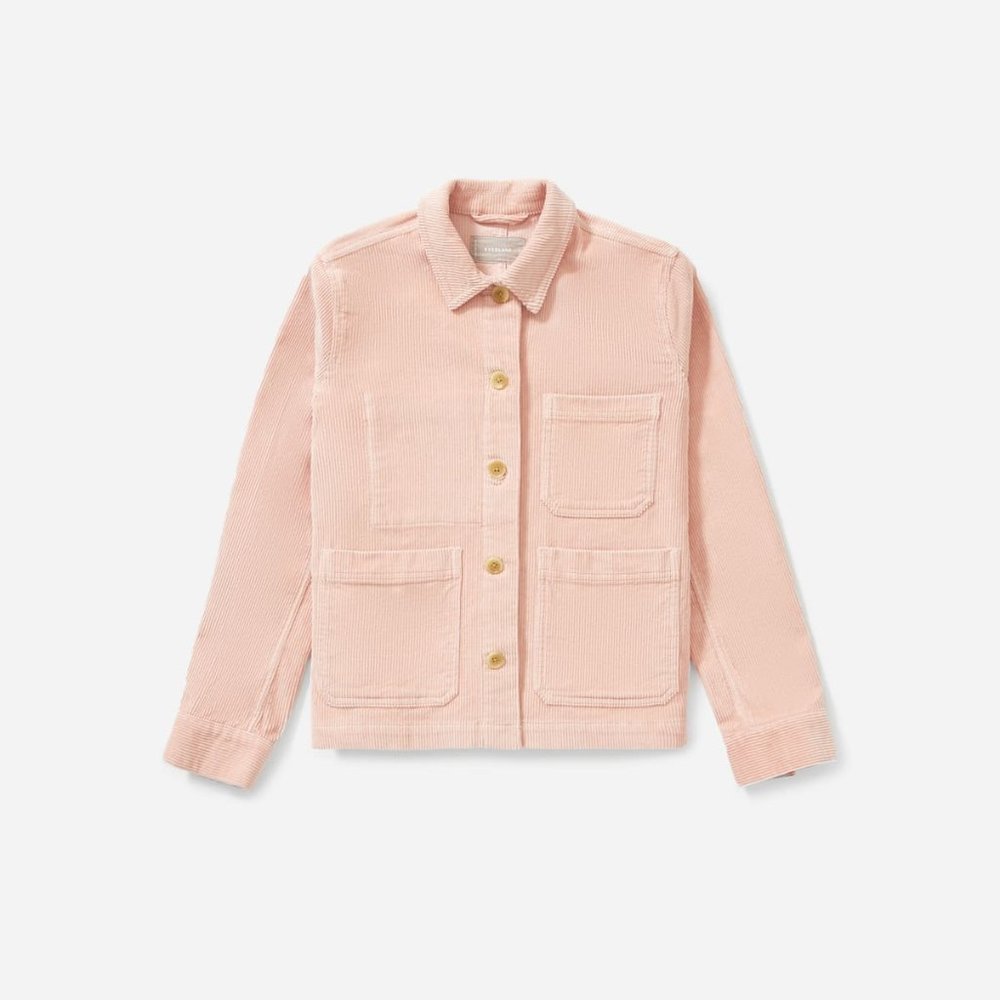 Everlane pink corduroy chore jacket size small